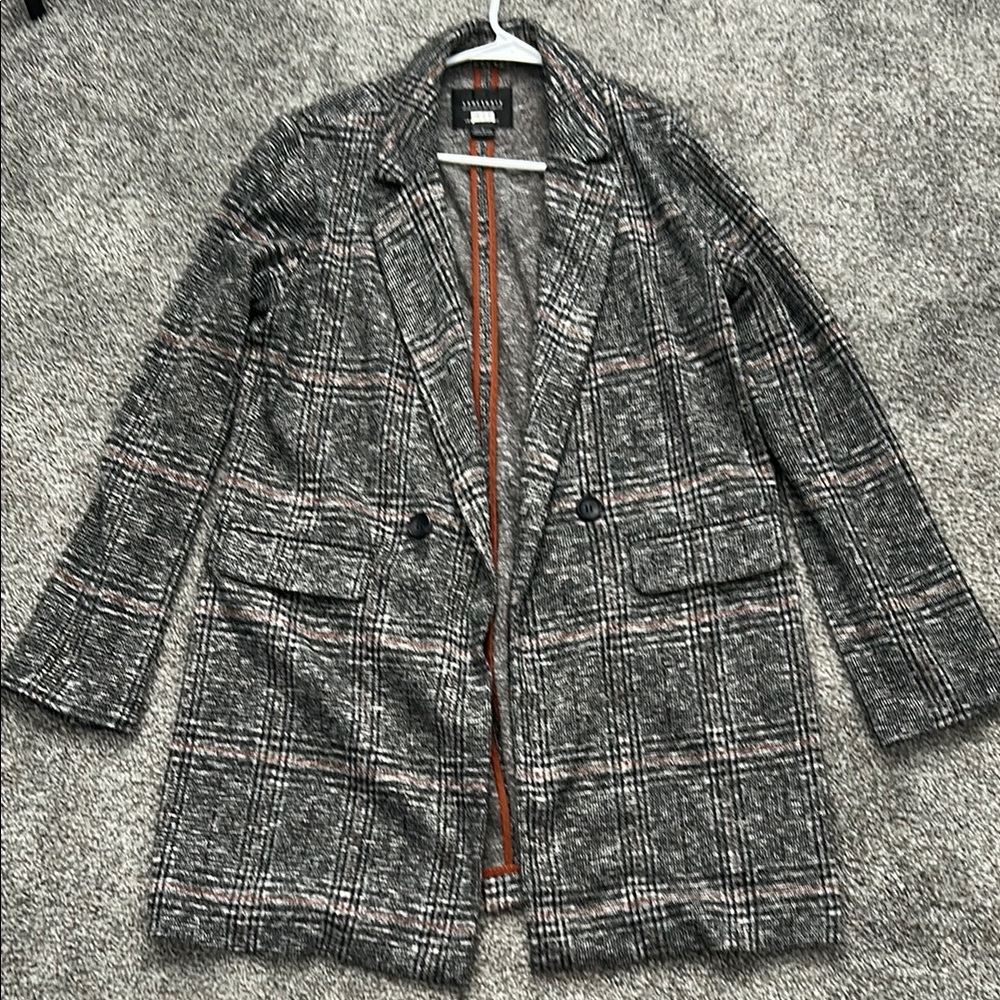 Sanctuary Gray Tweed Blazer Mid-Thigh Length